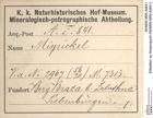 Etiketten zu Arsenopyrit (NHMW-MIN-Ai841)